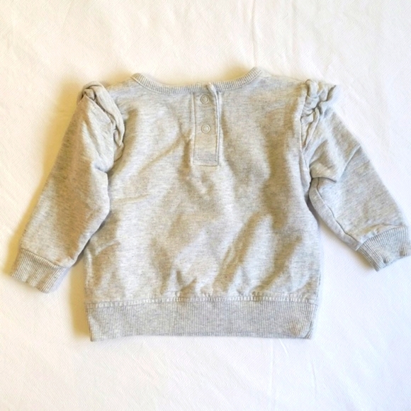 mixed brands kitten sweatshirt & floral leggings outfit set 6-12 month baby girl - Picture 5 of 8